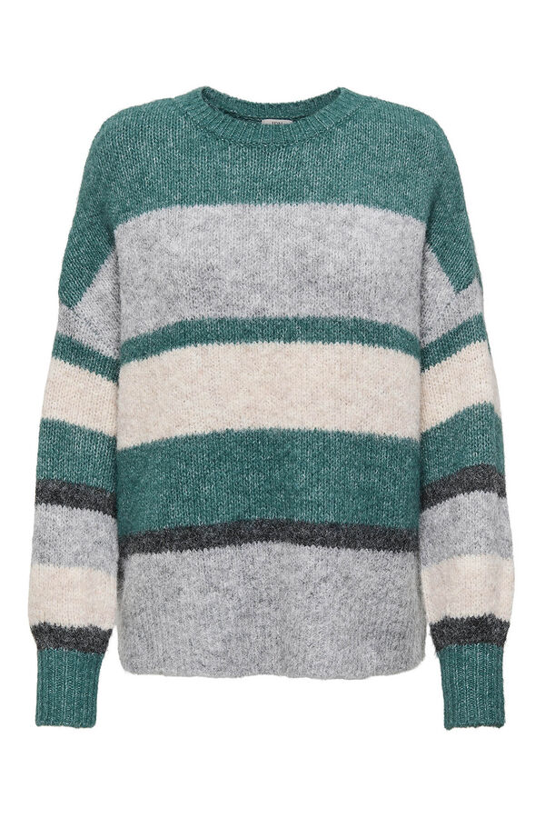 JDY Camisola de gola redonda cinzento