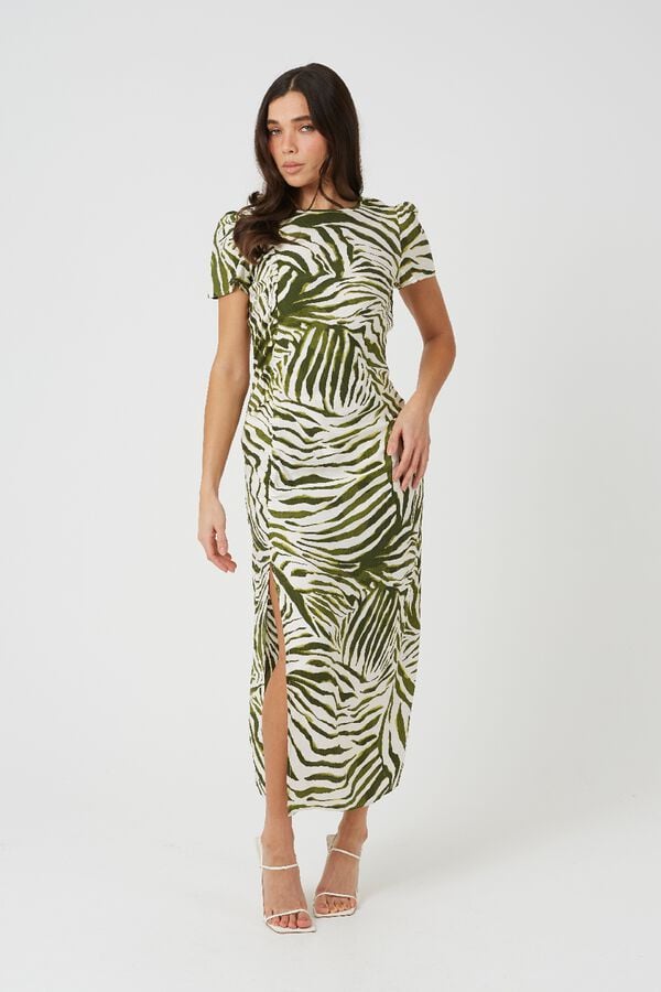 Brave Soul Vestido estampado verde