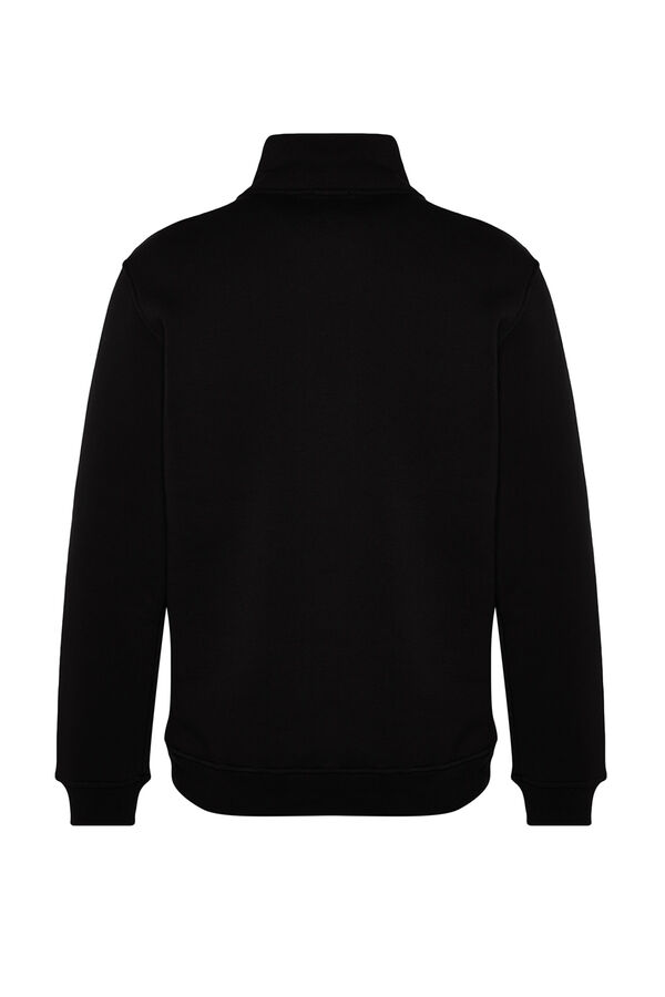 Trendyol Sudadera polar con cremallera negro