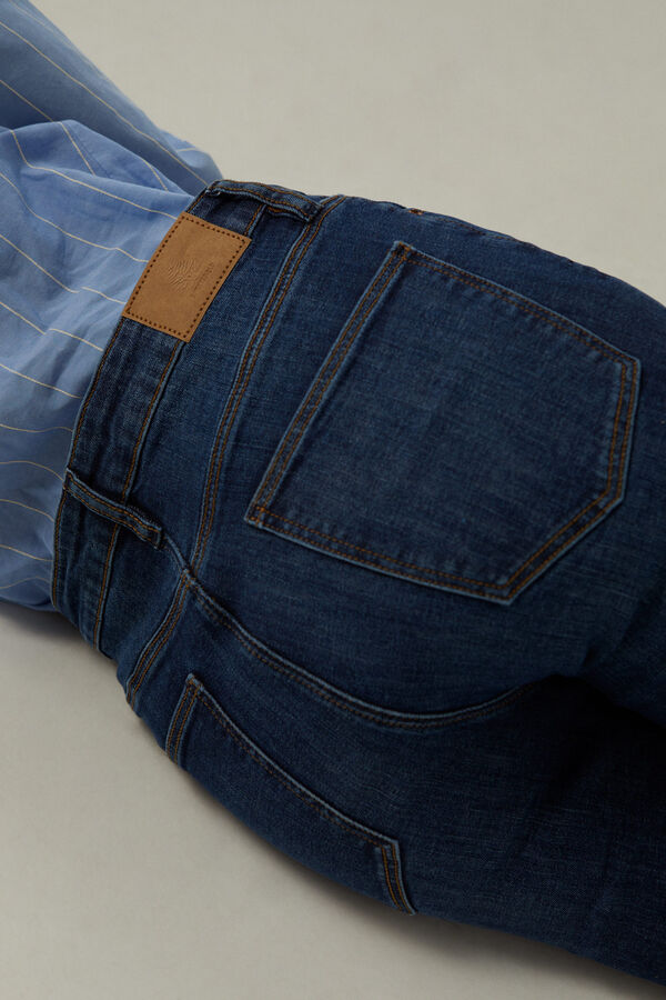 Springfield Jeans straight algodón reciclado lavado sostenible azul medio