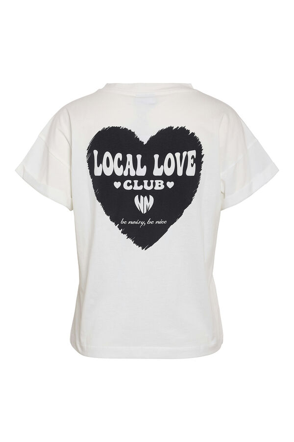 Noisy May Camiseta manga curta estampada branco