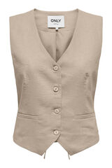 Only Colete de linho  cinzento