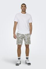 Only & Sons Bermudas com estampado de folhas verde