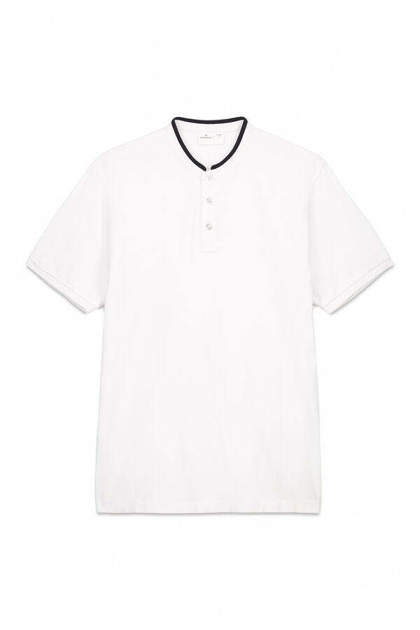 Springfield Polo piqu&eacute; cuello mao slim fit blanco
