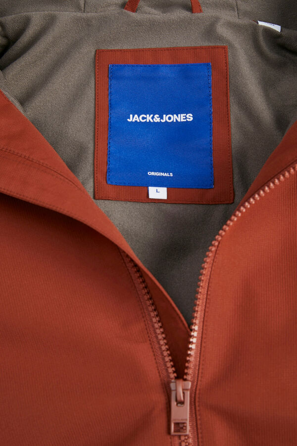 Jack & Jones Cortavientos con capucha marr&oacute;n