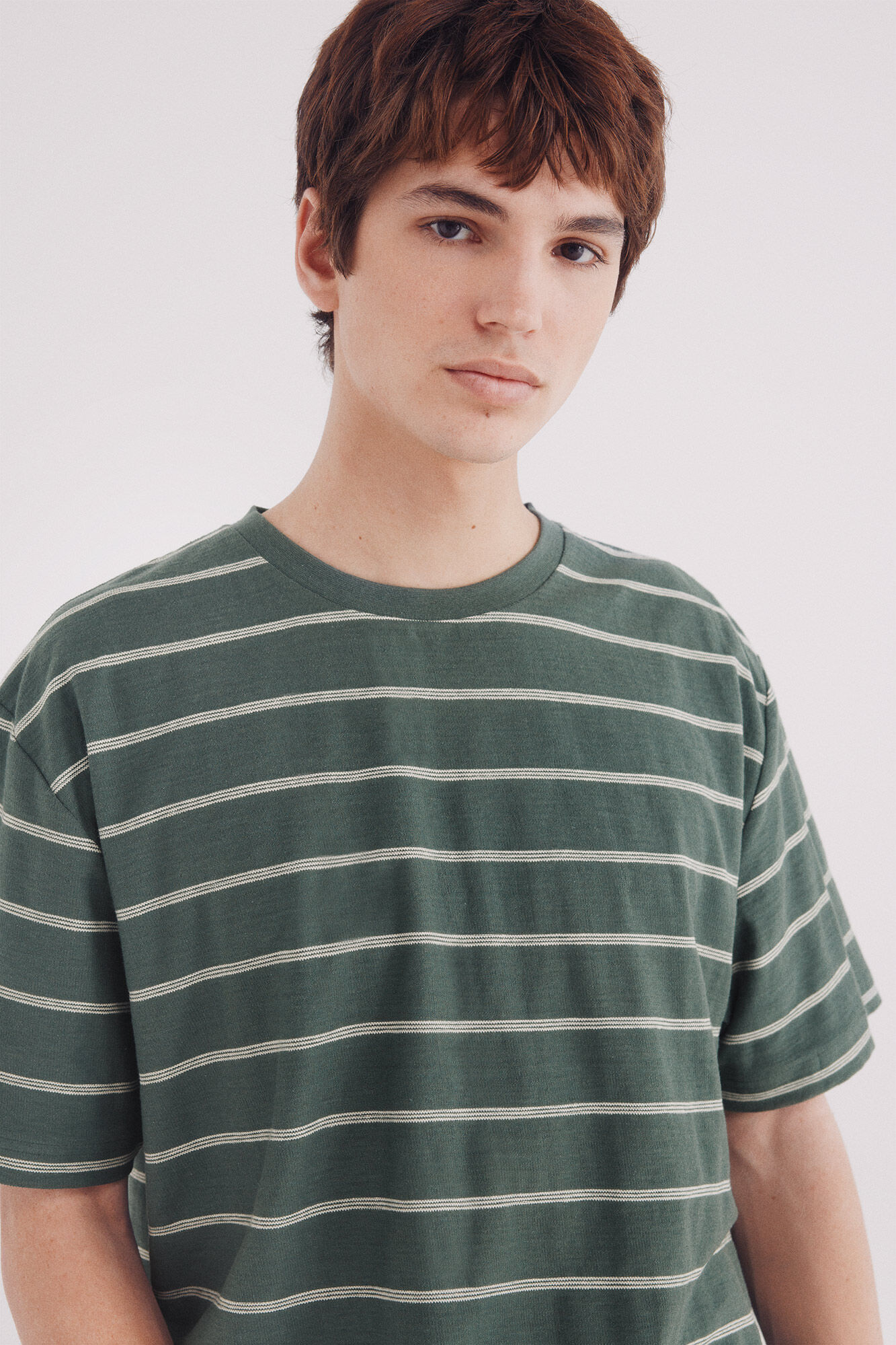 Springfield Camiseta algod&oacute;n slub rayas