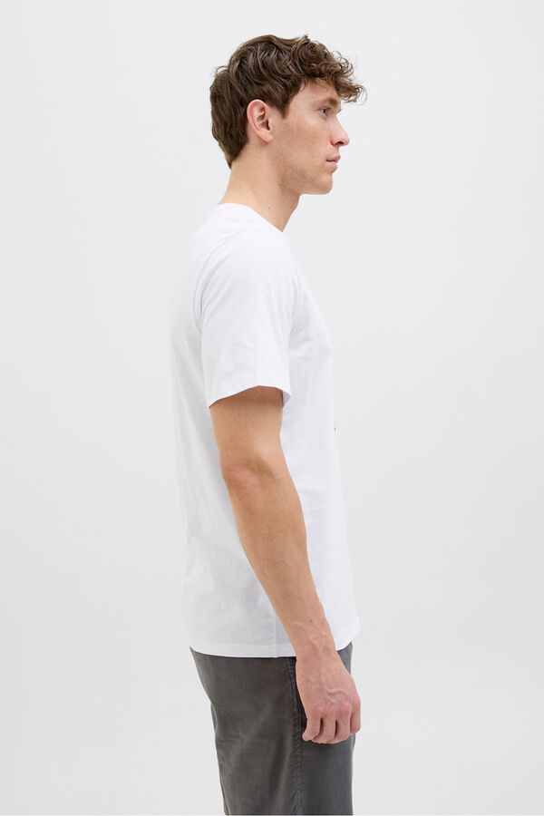 Jack & Jones Camiseta regular fit estampada blanco