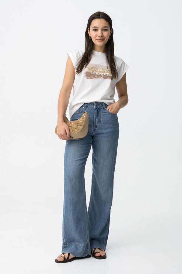 Tiffosi Camiseta com renda branco