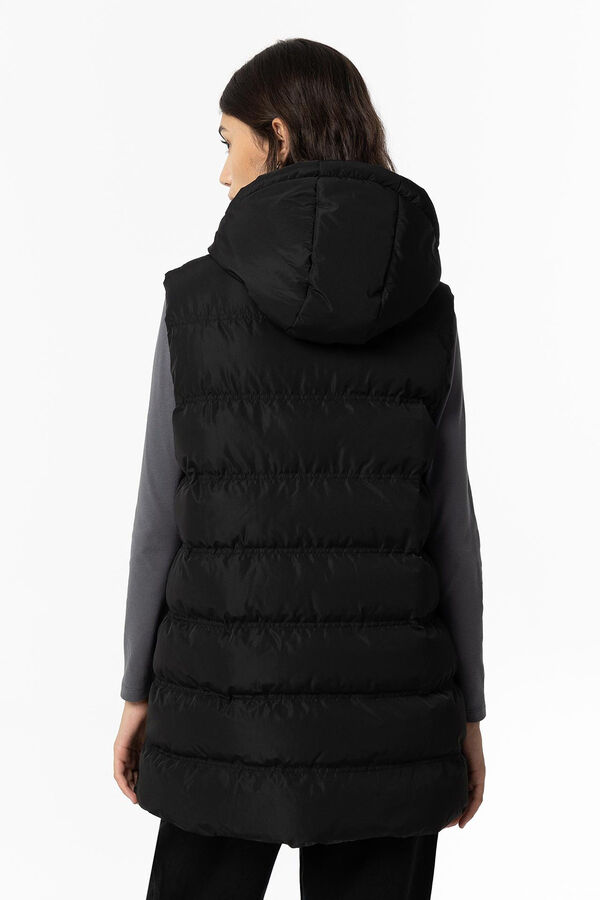 Tiffosi Chaleco Acolchado Combinado Canal&eacute; negro