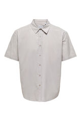 Only & Sons Camisa Regular Fit cinzento