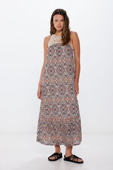 Springfield Vestido midi halter crochet tostado