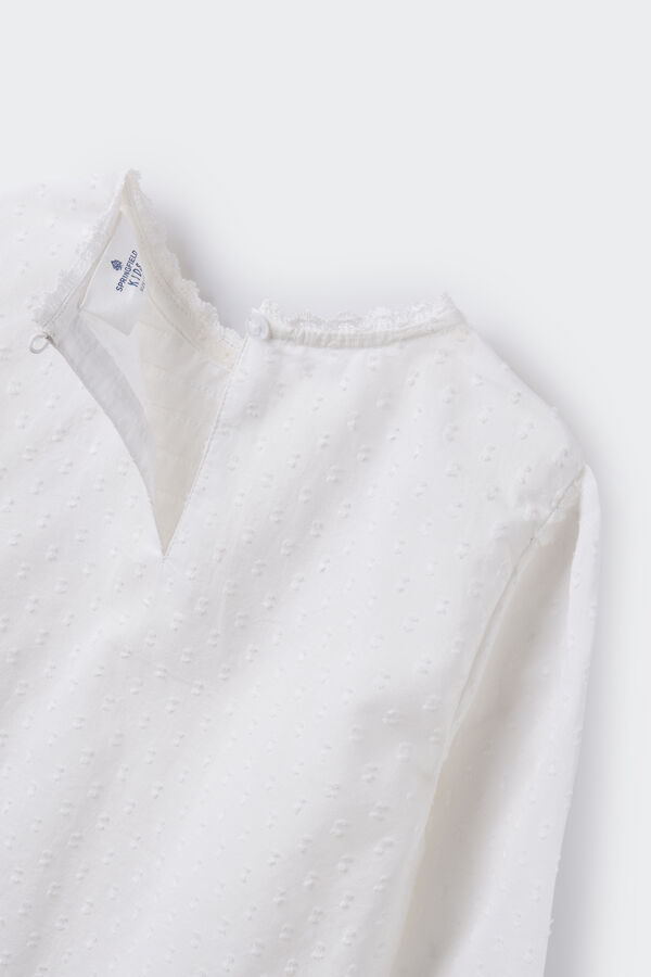 Springfield Kids Blusa plumeti ni&ntilde;a blanco