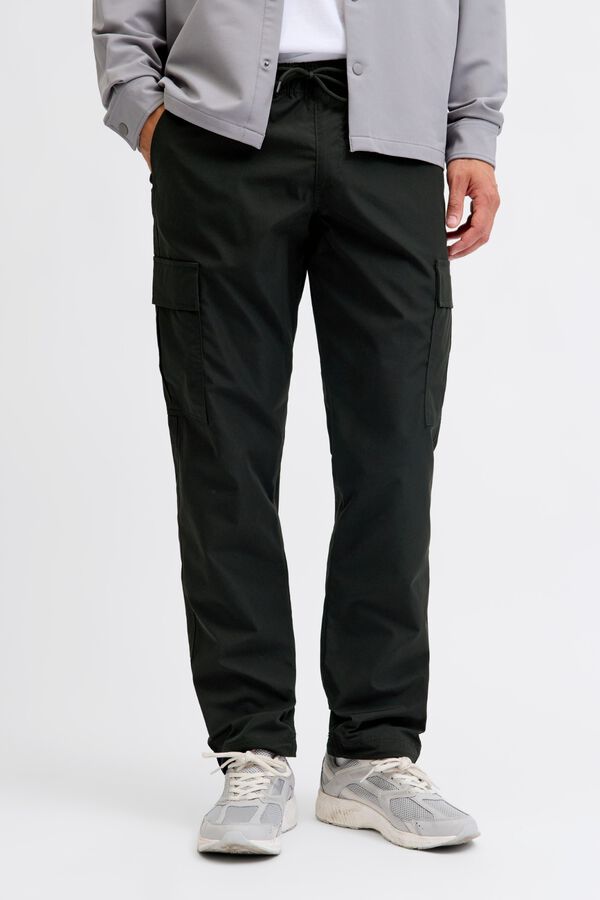 Jack & Jones Cal&ccedil;a cargo com bolsos laterais preto