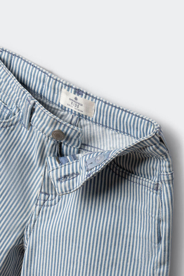 Springfield Kids Bermuda denim riscas para meninos azul