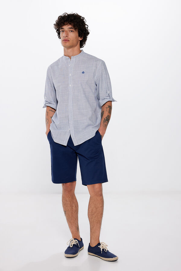 Springfield Camisa riscas manga 3/4 azul