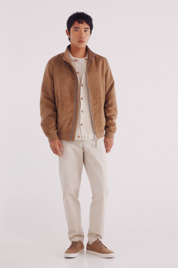 Springfield Cazadora efecto ante beige
