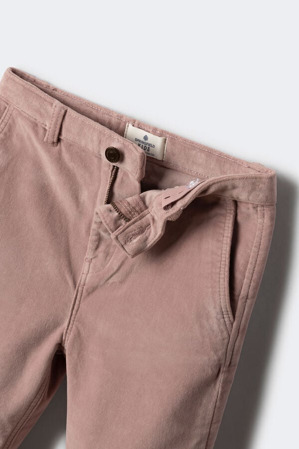 Springfield Kids Cal&ccedil;a flare de velour para menina rosa