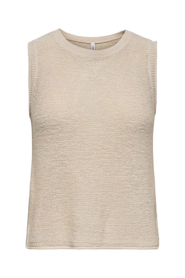 Only Camiseta de malha fina cinzento