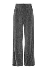 Pieces Pantal&oacute;n recto lurex el&aacute;stico negro