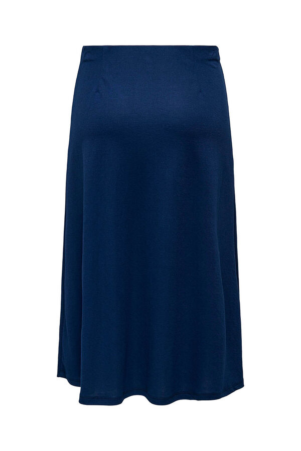 Only Falda midi botones azul