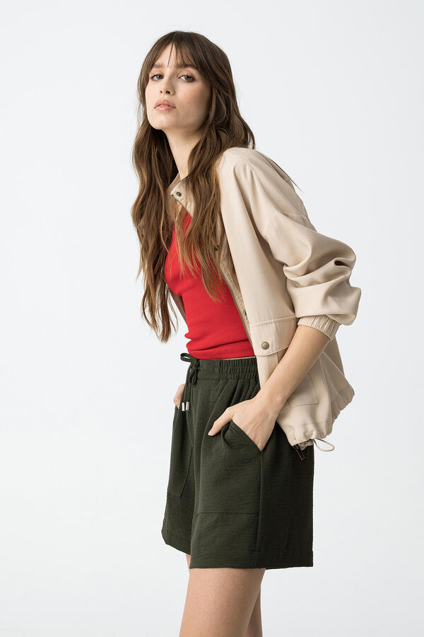 Tiffosi Shorts de cintura elástica verde