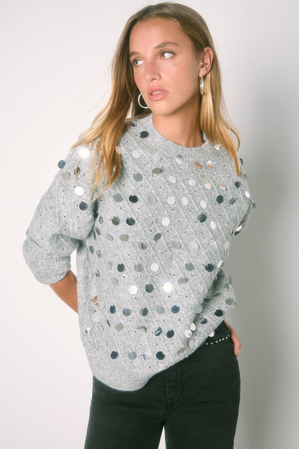 High Spirits Su&eacute;ter "radiante" cinzento