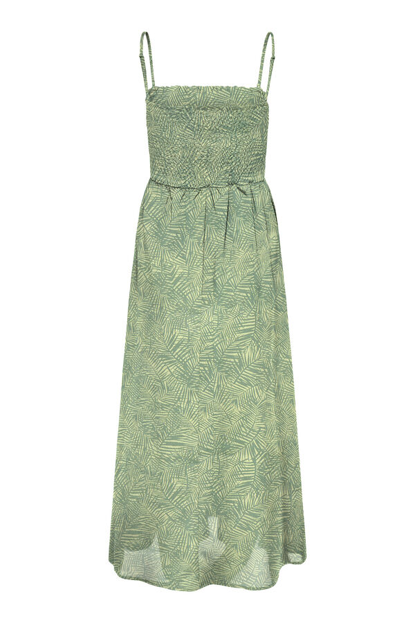 Only Vestido de al&ccedil;as comprido verde