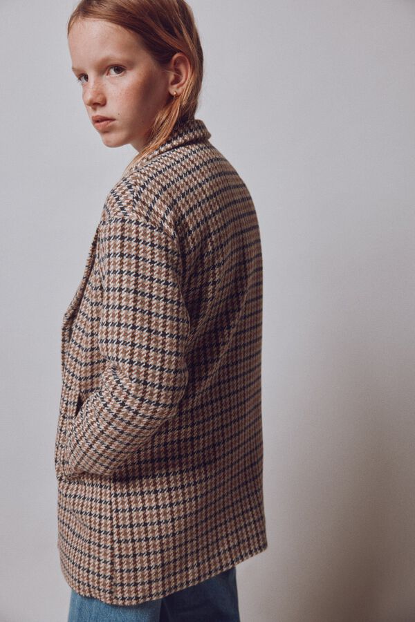 Springfield Kids Sobretudo quadrados menina cru