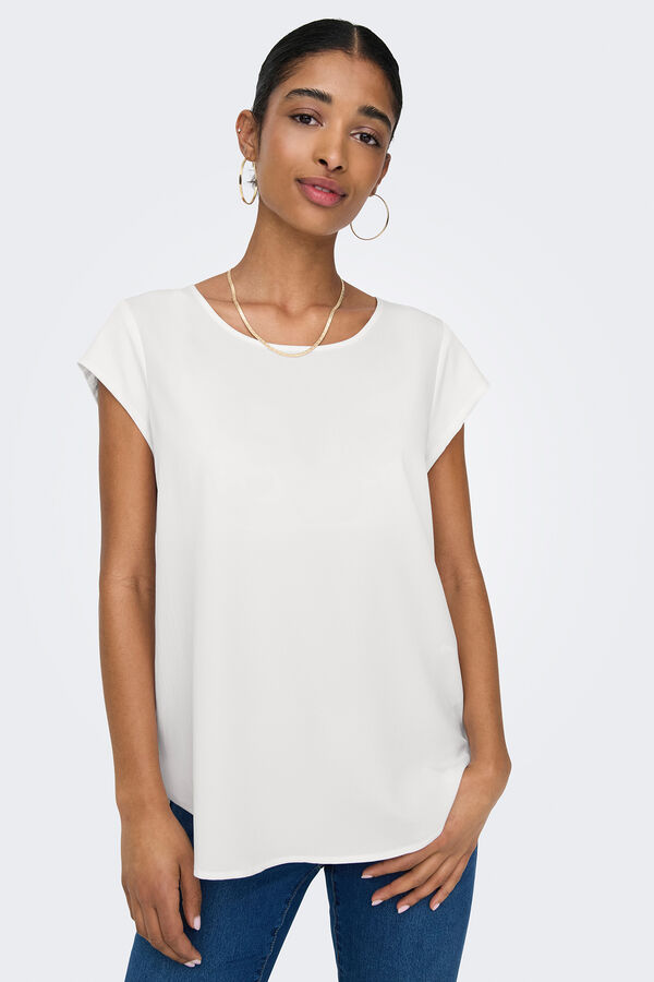 Only Camiseta manga curta regular fit branco