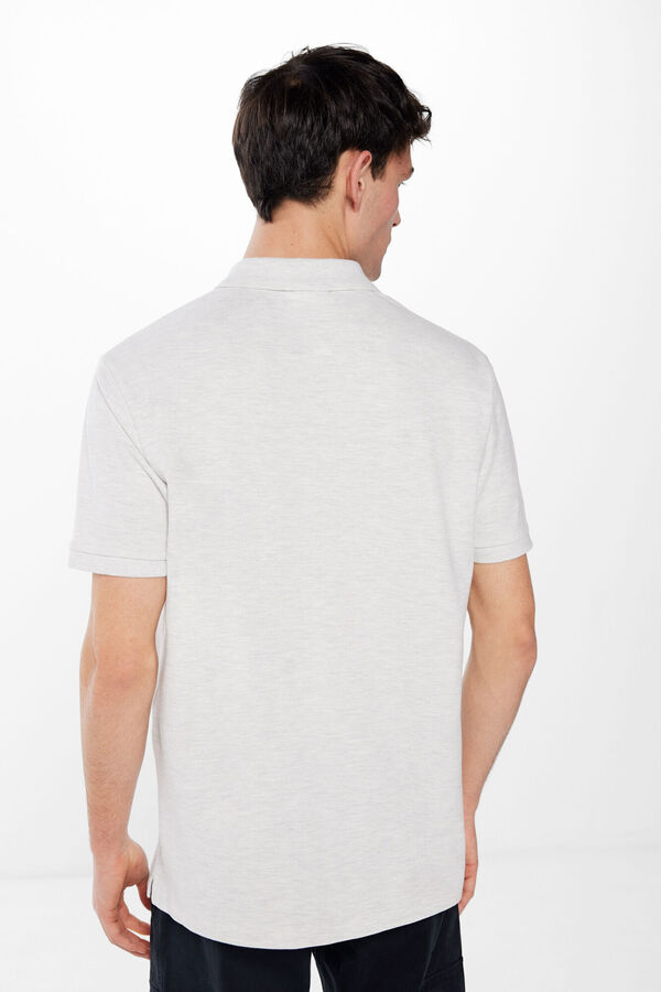 Springfield Polo piqu&eacute; tejido fantas&iacute;a gris