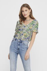 JDY Top decote bico branco