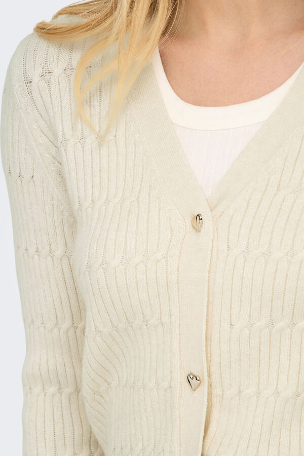 Only Cardigan abotonado blanco