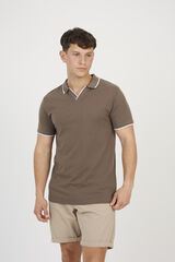 Brave Soul Polo con color en contraste marr&oacute;n