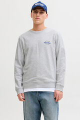 Jack & Jones Sudadera b&aacute;sica logo gris