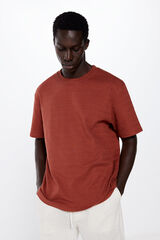 Springfield Camiseta estructura rayada nude