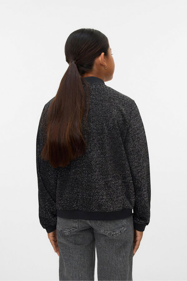 Vero Moda Girl Cazadora bomber brillo negro