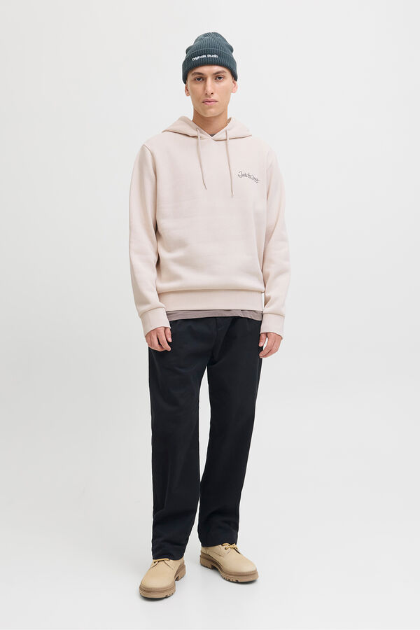 Jack & Jones Sudadera capucha logo gris