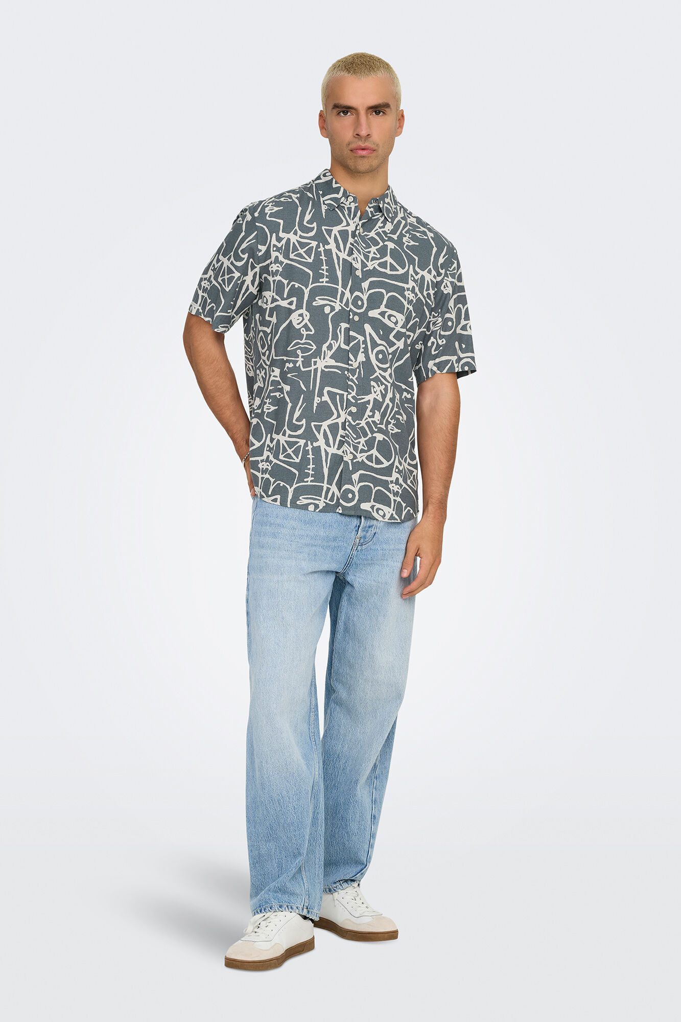 Only & Sons Camisa manga corta estampada