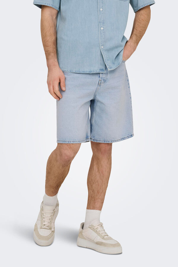 Only & Sons Bermuda vaquera azul