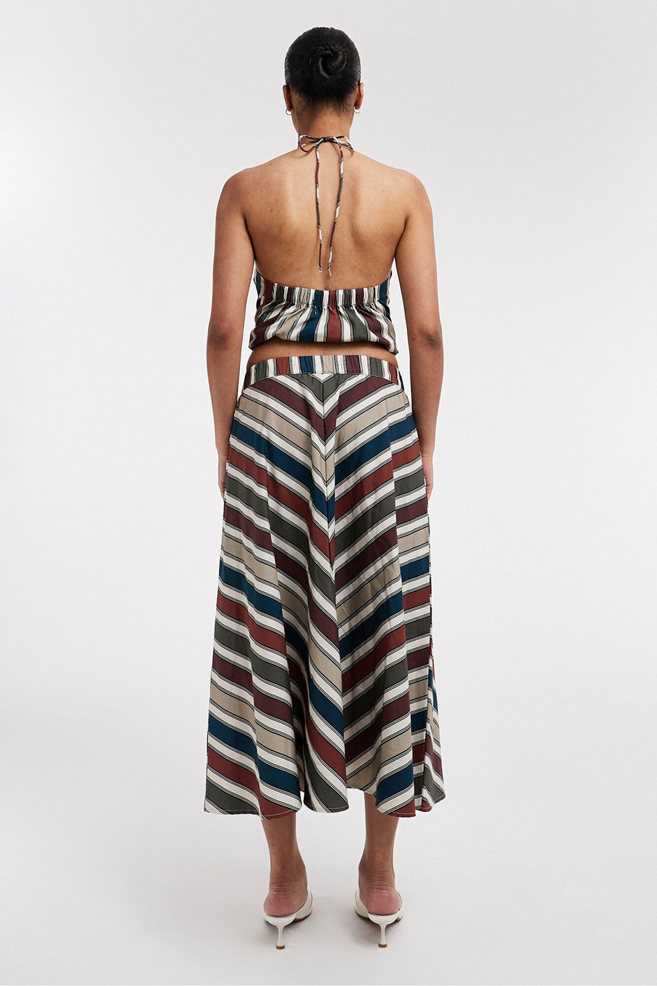 Topshop Saia midi estampada