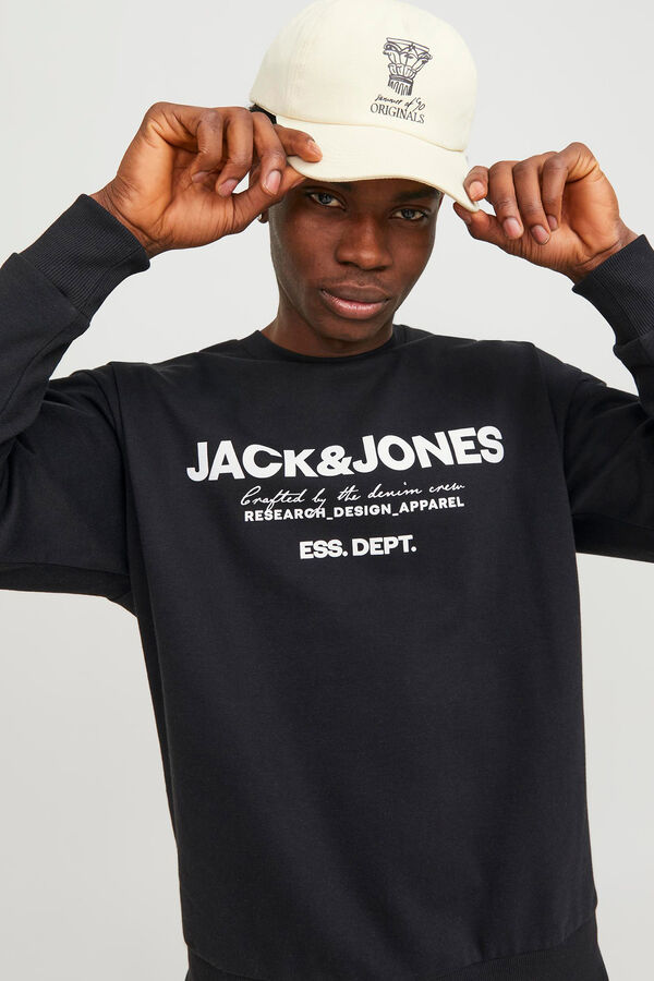 Jack & Jones Sweatshirt padr&atilde;o  preto