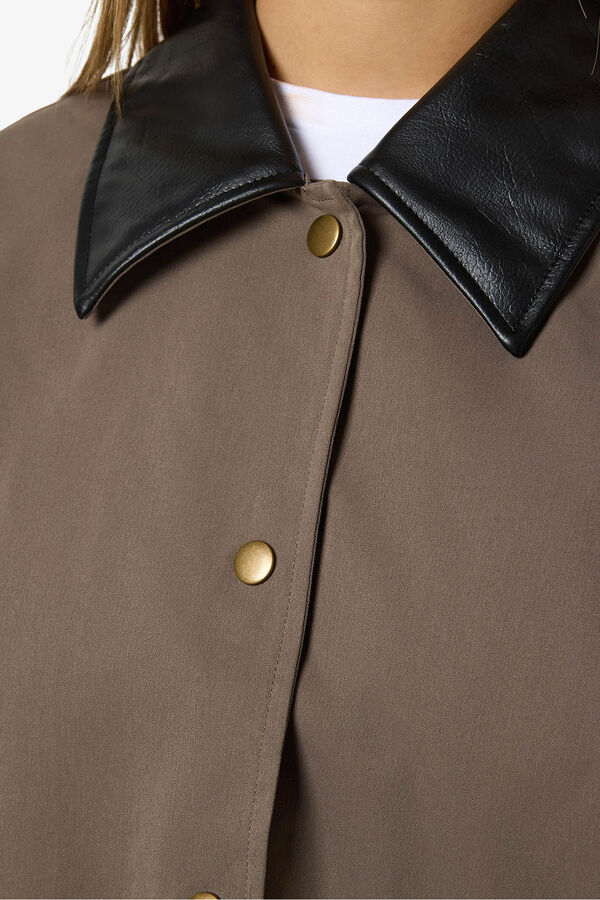 Noisy May Jaqueta com contraste leve cinzento