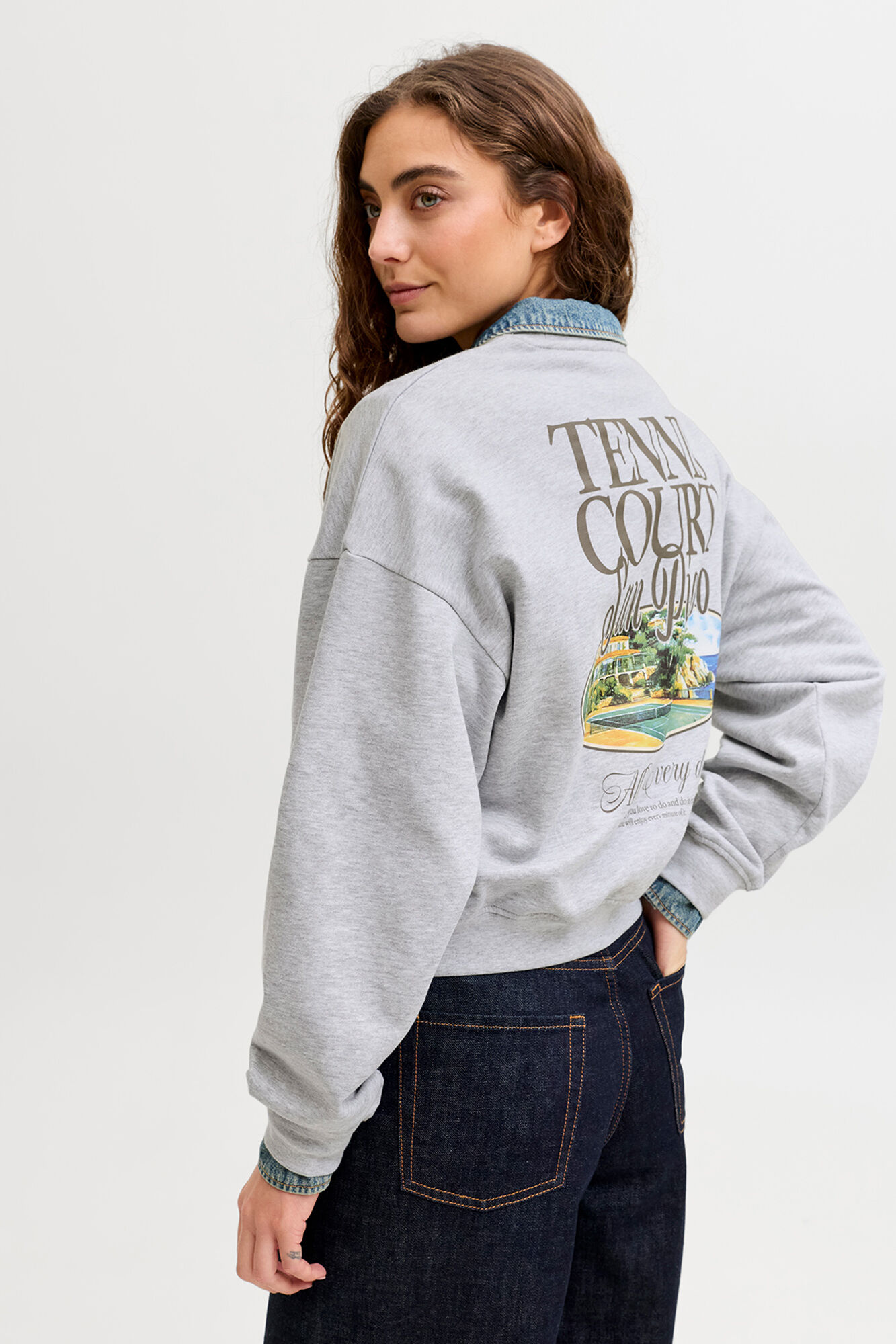Jack & Jones Sudadera loose Tennis Court
