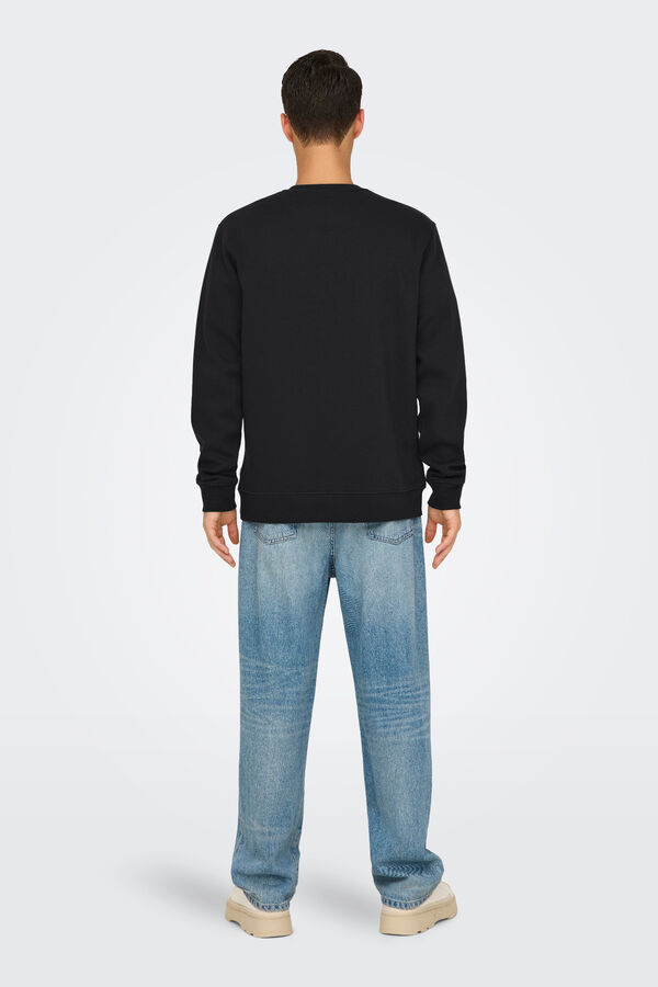 Only & Sons Sweatshirt gola redonda preto