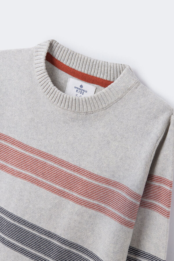 Springfield Kids Camisola riscas menino cinzento