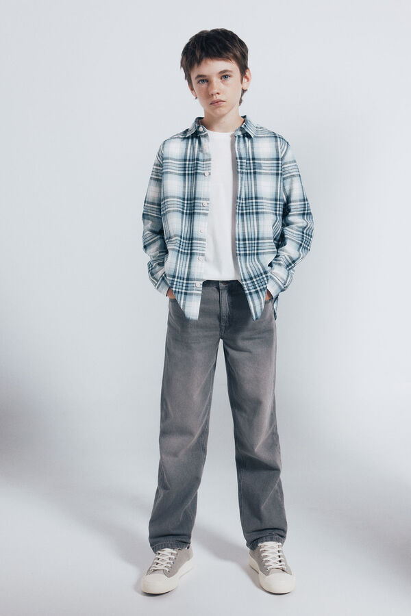 Springfield Kids Camisa cuadros le&ntilde;ador ni&ntilde;o azul