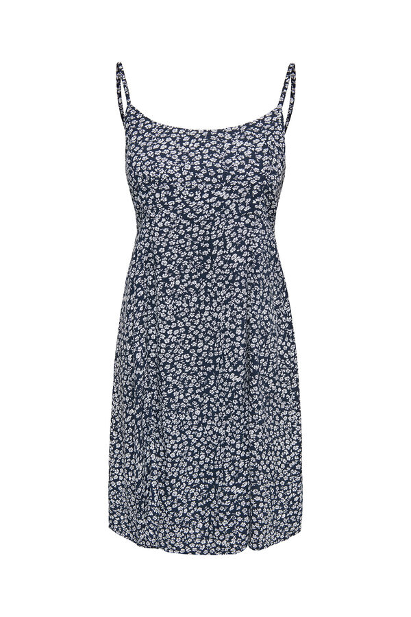 Only Vestido curto estampado floral azul