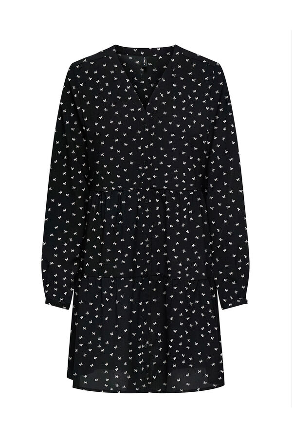 Only Vestido corto camisero gris