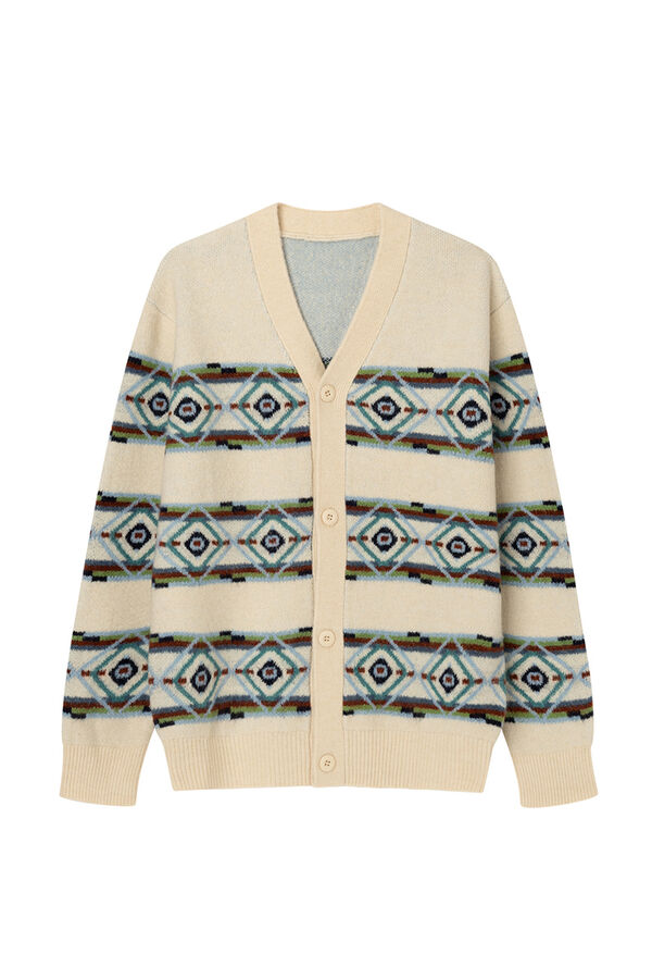 Springfield C&aacute;rdigan jacquard colores blanco