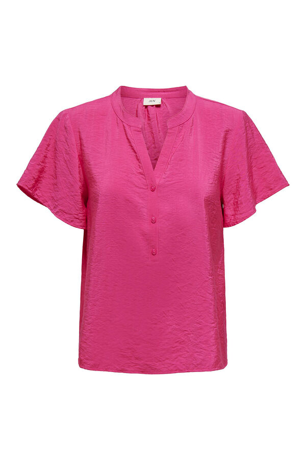 JDY Blusa de manga curta rosa
